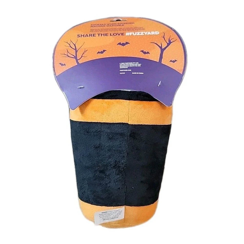 FuzzYard Jack-O-Lantern Puppuccino Squeaky Dog Toy XLarge 12 Inches tall
